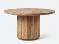 Table de jardin - bois massif - 120x120x75 cm - naturel - style contemporain