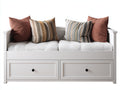 Canapé lit - Bois - 208 x 95 x 87 cm - Blanc - Style moderne avec rangement